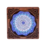 دیوار کوب و تندیس مینا کاری با قاب مشبک سایز 25